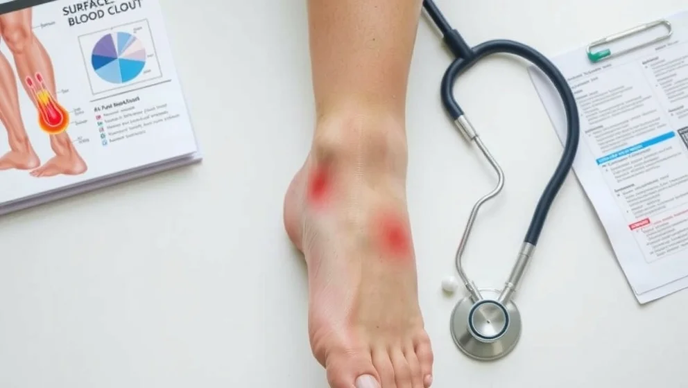Ytlig blodpropp i benet bilder